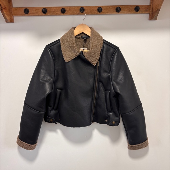 MIOU MUSE Sherpa Biker Jacket - Picture 6 of 8